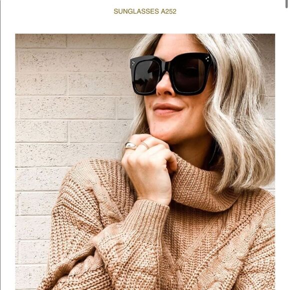 NWOT- brown tortious shell square large Celine look a like sunglasses - Picture 4 of 4